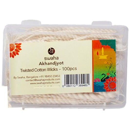 Akhand Jyot Twisted Cotton Wicks - Made up Of Soft, Pure Cotton