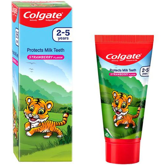 Kids Toothpaste - For 2-5 Years, Healthy Smiles For Little Teeth, Strawberry Flavour