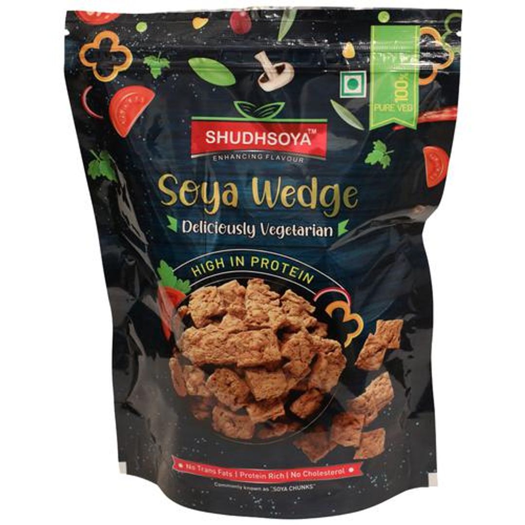 Soya Wedge - High In Protein, No Cholesterol, Delicious Chunks For Vegetarian