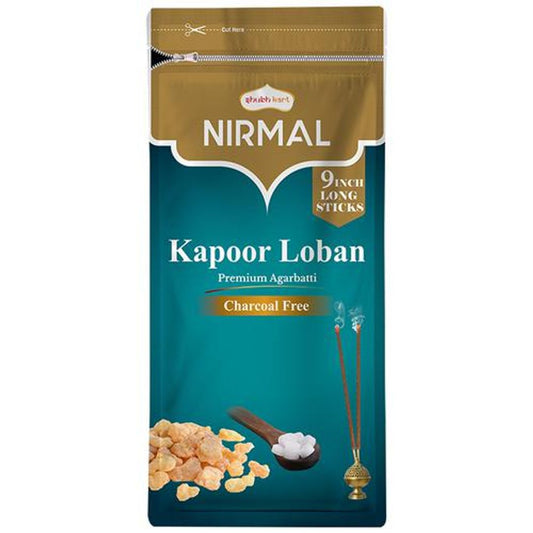 Nirmal - Kapoor Lobhan Agarbatti Sticks, 23 cm Long, Charcoal Free, Premium Quality