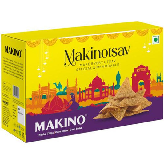 Makinotsav Gift Pack  - Assorted Flavours Nachos, Corn Chips & Twist