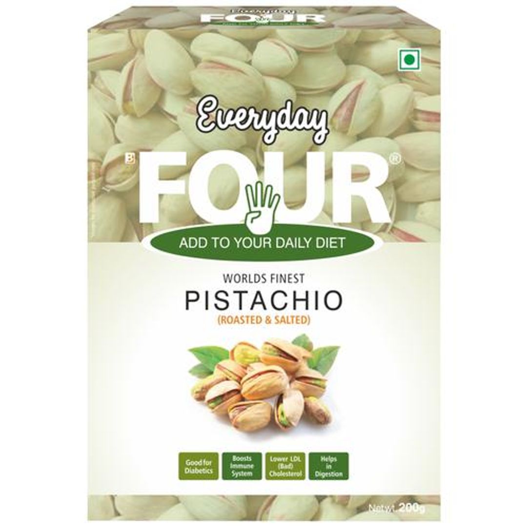 Pistachio Nuts - Roasted & Lightly Salted, Low Cholesterol, Helps In Digestion