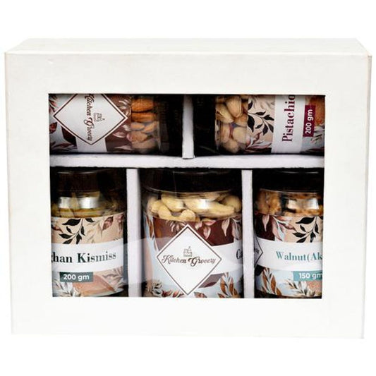 Premium A Gift Box - Cashew Nut, Almond, Pistachio, Walnut, Afghan Kismiss, Vacuum Packed