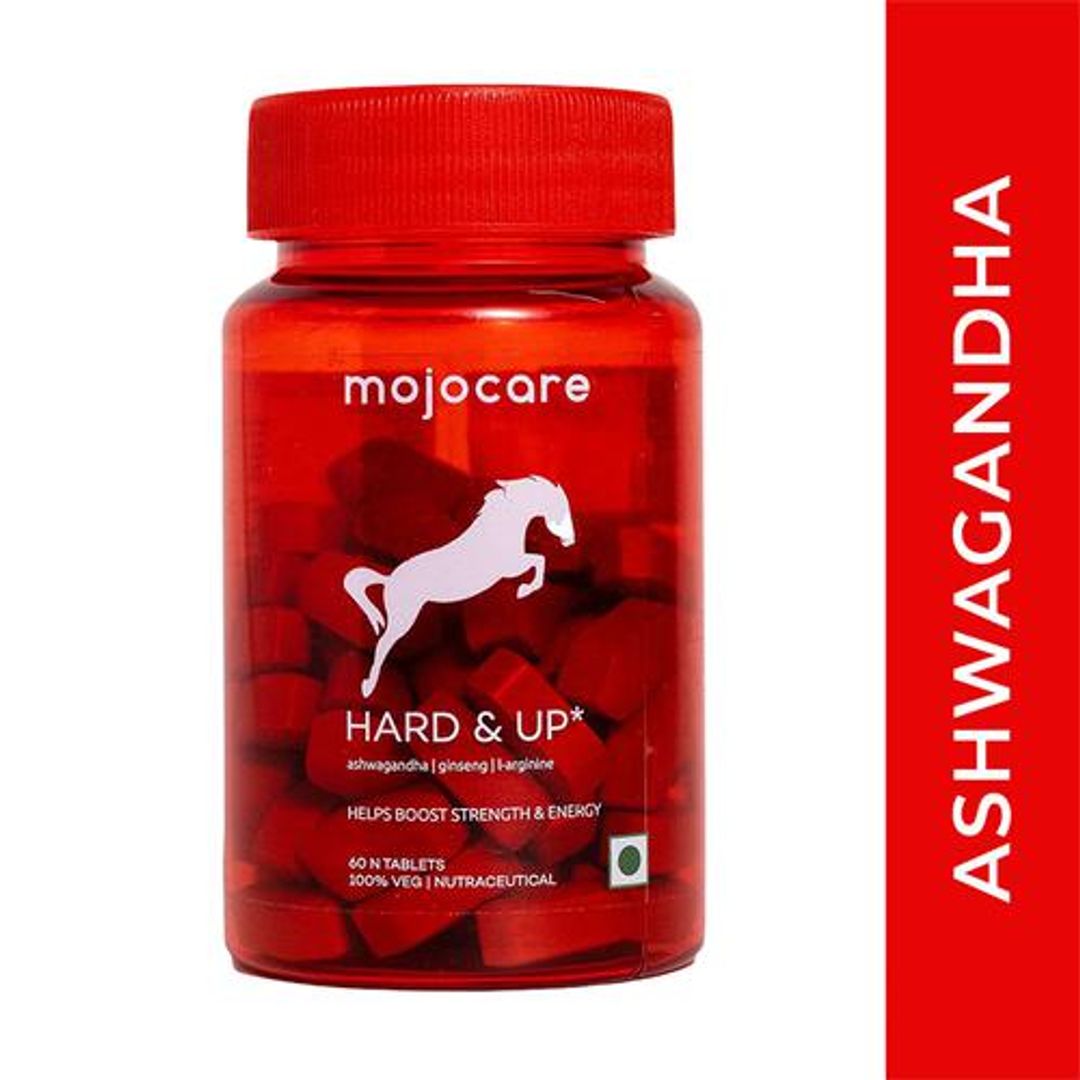 Hard & Up Tablets - Ashwagandha, Ginseng & L-Arginine, No Side Effects