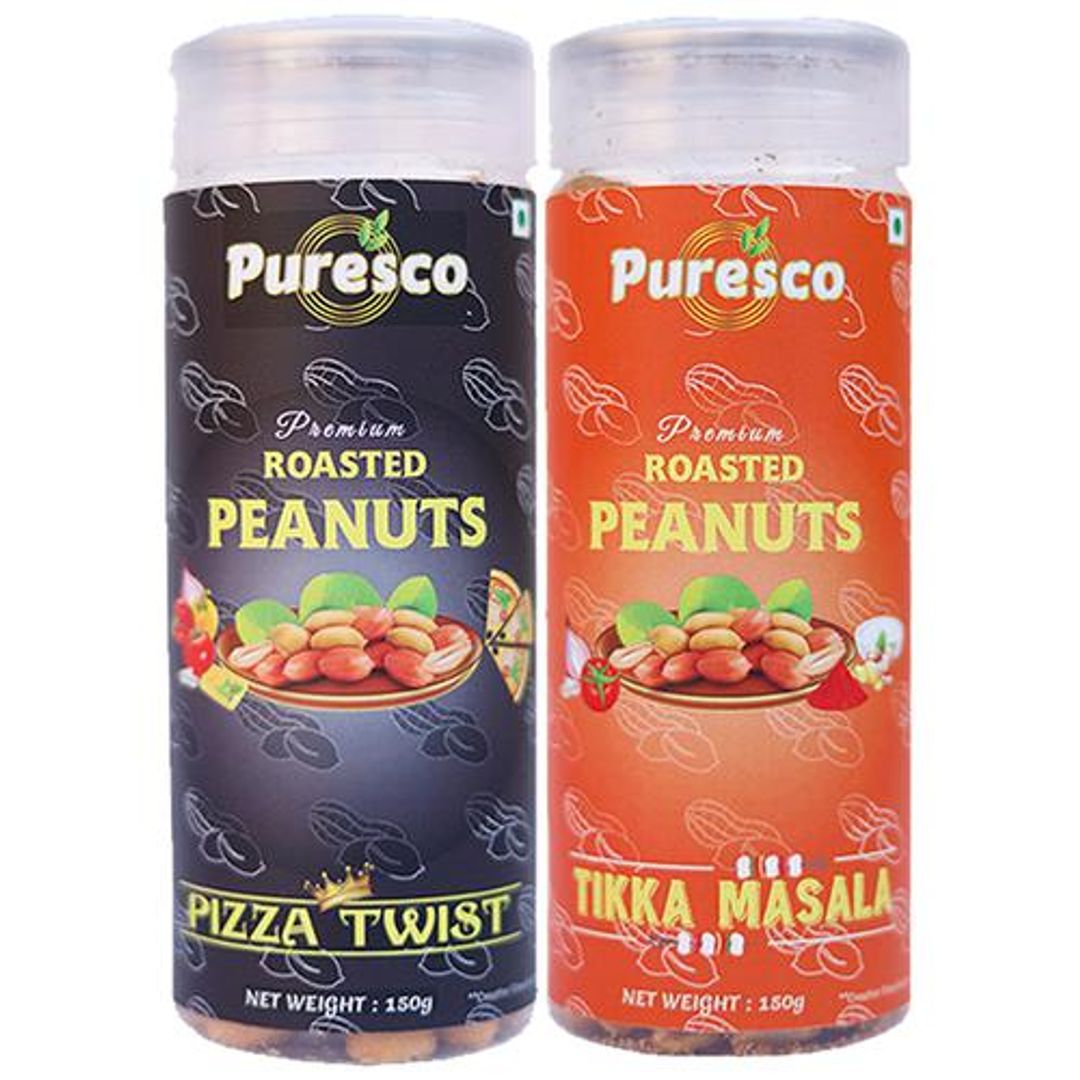 Premium Roasted Peanuts - Healthy, Pizza Twist & Tikka Masala Flavours