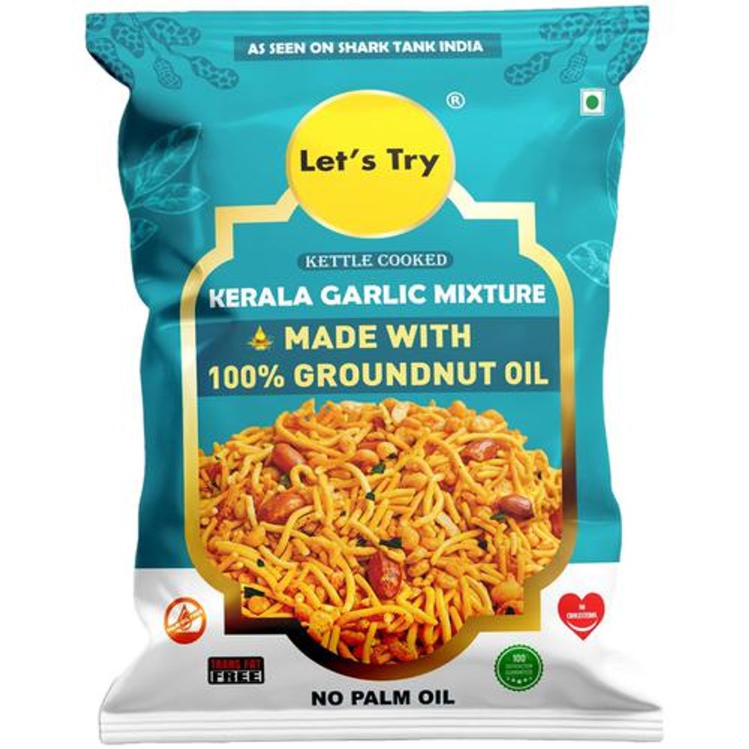 Kettle Cooked Kerala Garlic Mixture - Made With 100% Groundnut Oil