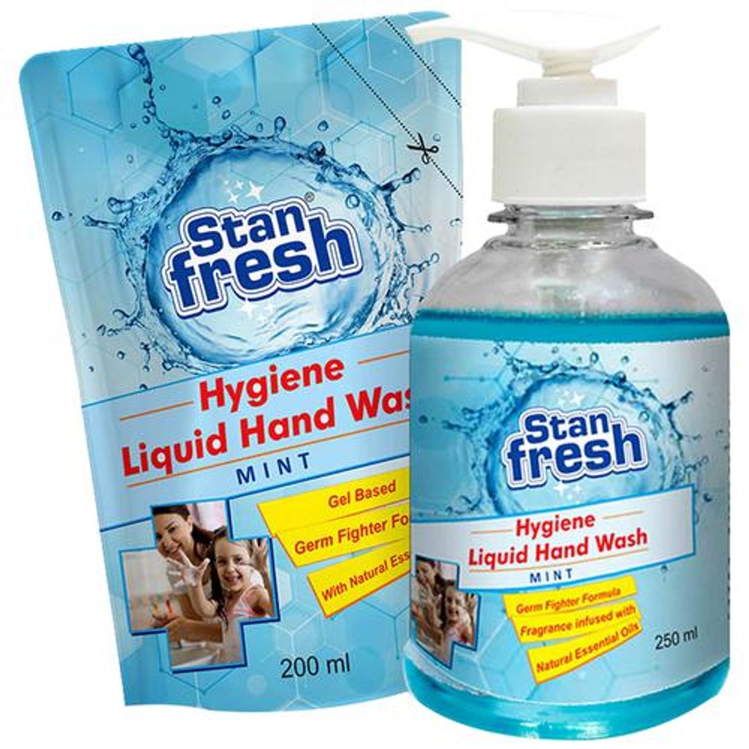 Hygiene Liquid Hand Wash With Natural Essential Oils - Germ Protection, Mint