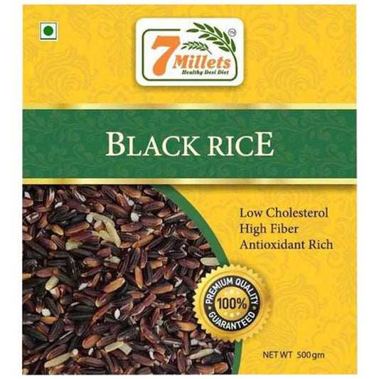 Black Rice - Premium Quality, Raw, Unpolished, Low Cholesterol, Antioxidant Rich