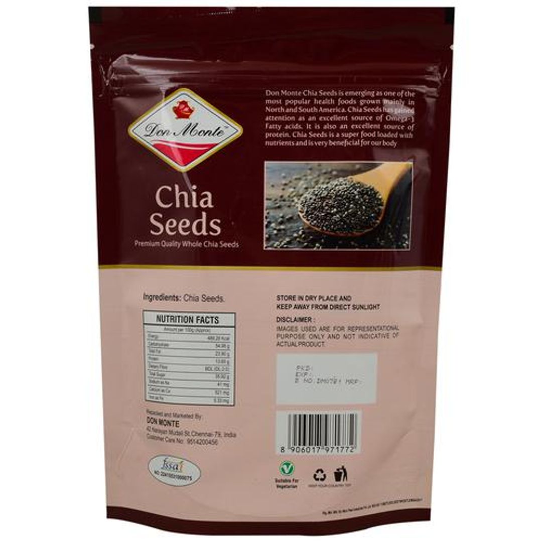 Organic Chia Seeds - Premium Quality, Superfood, For Baking, Salads,Soups