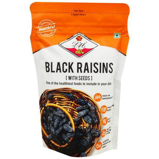 Black Raisins With Seeds - Iron, Antioxidants Rich, Natural, Blood Purifying Dry Fruits