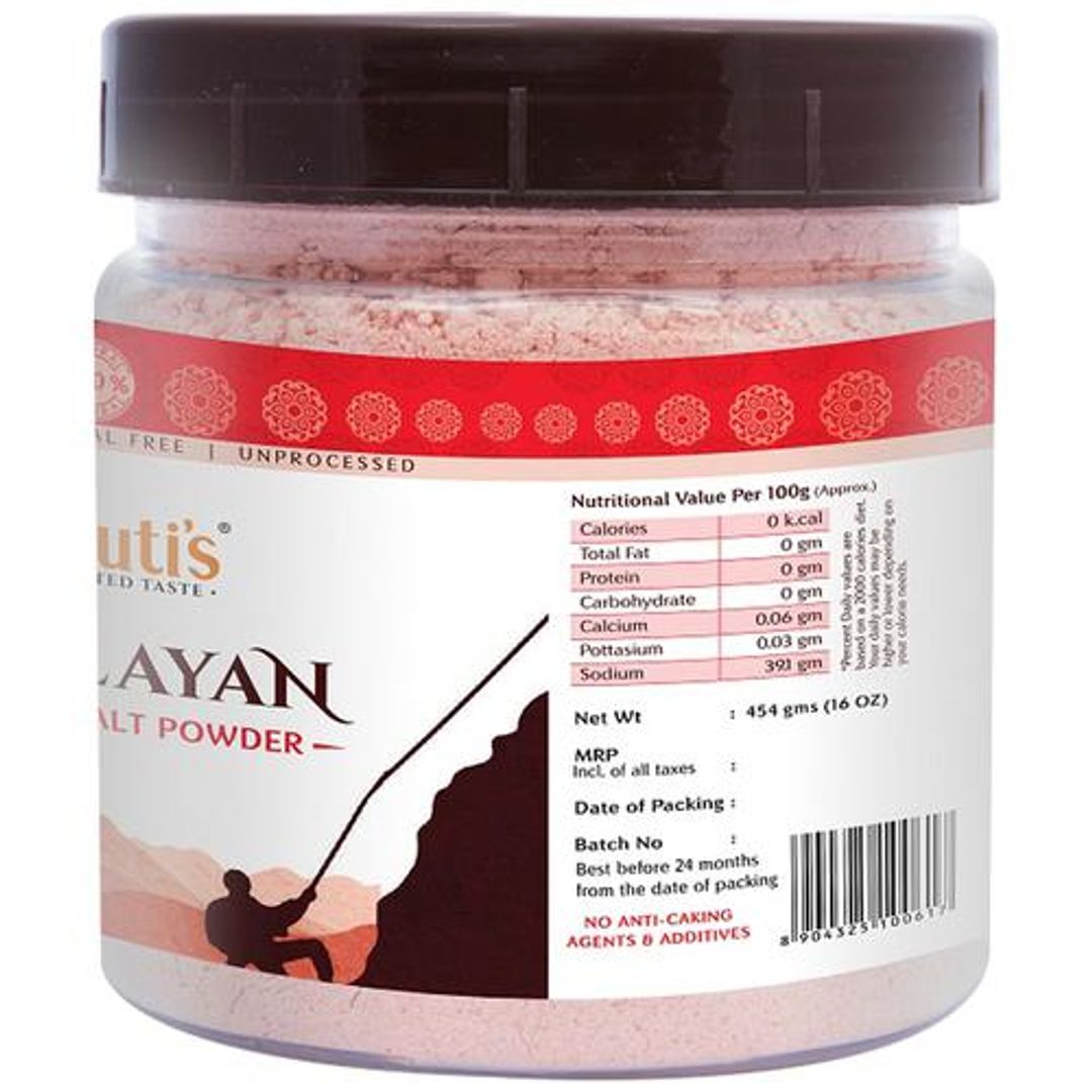 Himalayan Pink Rock Salt Powder - Chemical Free, Unprocessed, Rich In Minerals