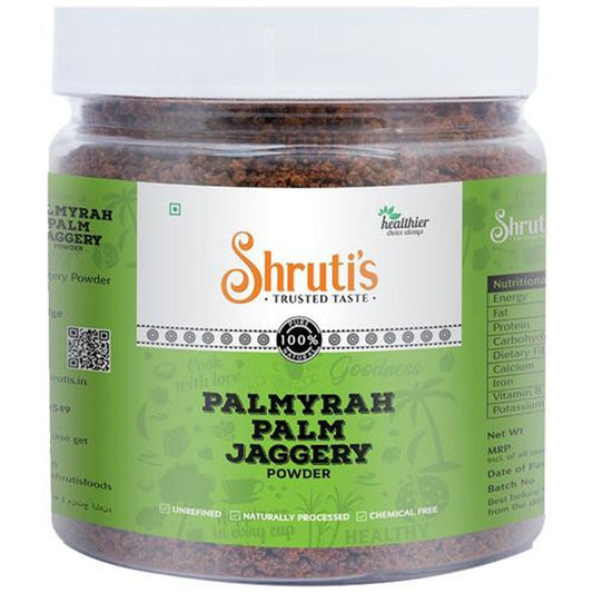 SHRUTI'S PALMYRAH PALM JAGGERY POWDER 250 GM JAR  - Naturally Proce 250 g Jar