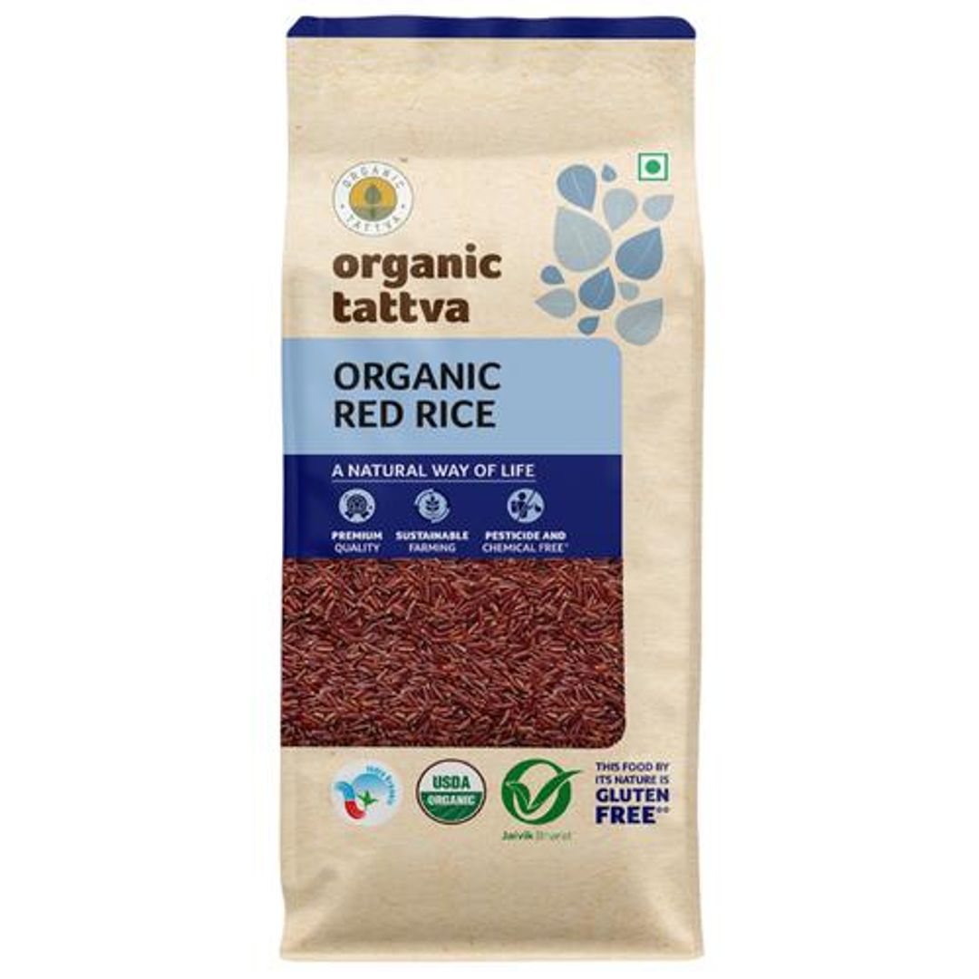 Organic Red Rice - Rich In Protein, Fibre & Iron, Gluten-Free & No Additives