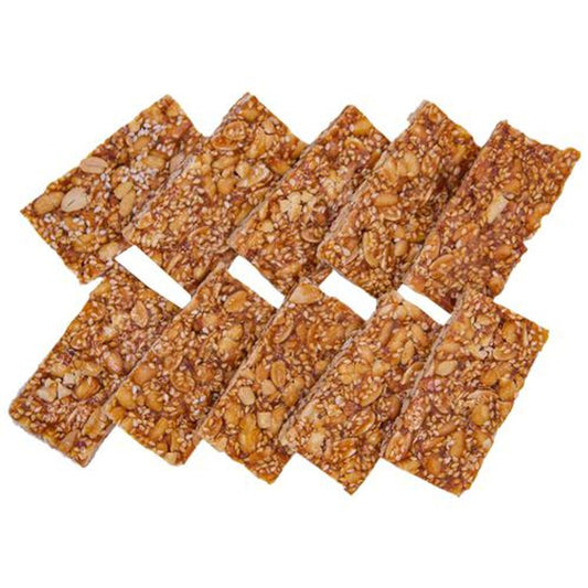 Til Peanut Chikki - Sesame & Jaggery Based, Healthy Sweet Dessert