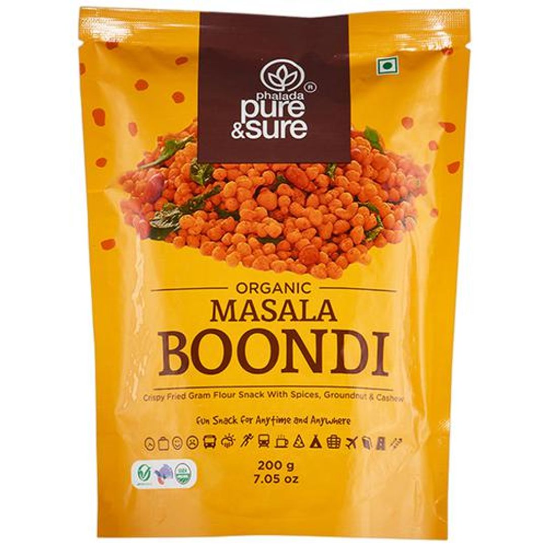 Organic Masala Boondi - Crispy Fried Gram Flour Snack