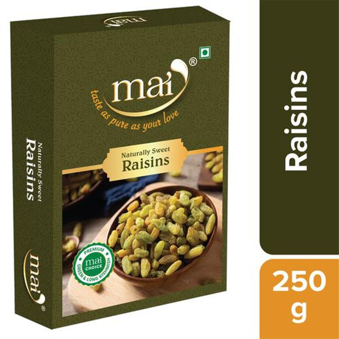 PREMIUM LONG GREEN RAISINS KISHMISH SEEDLESS 250 gm