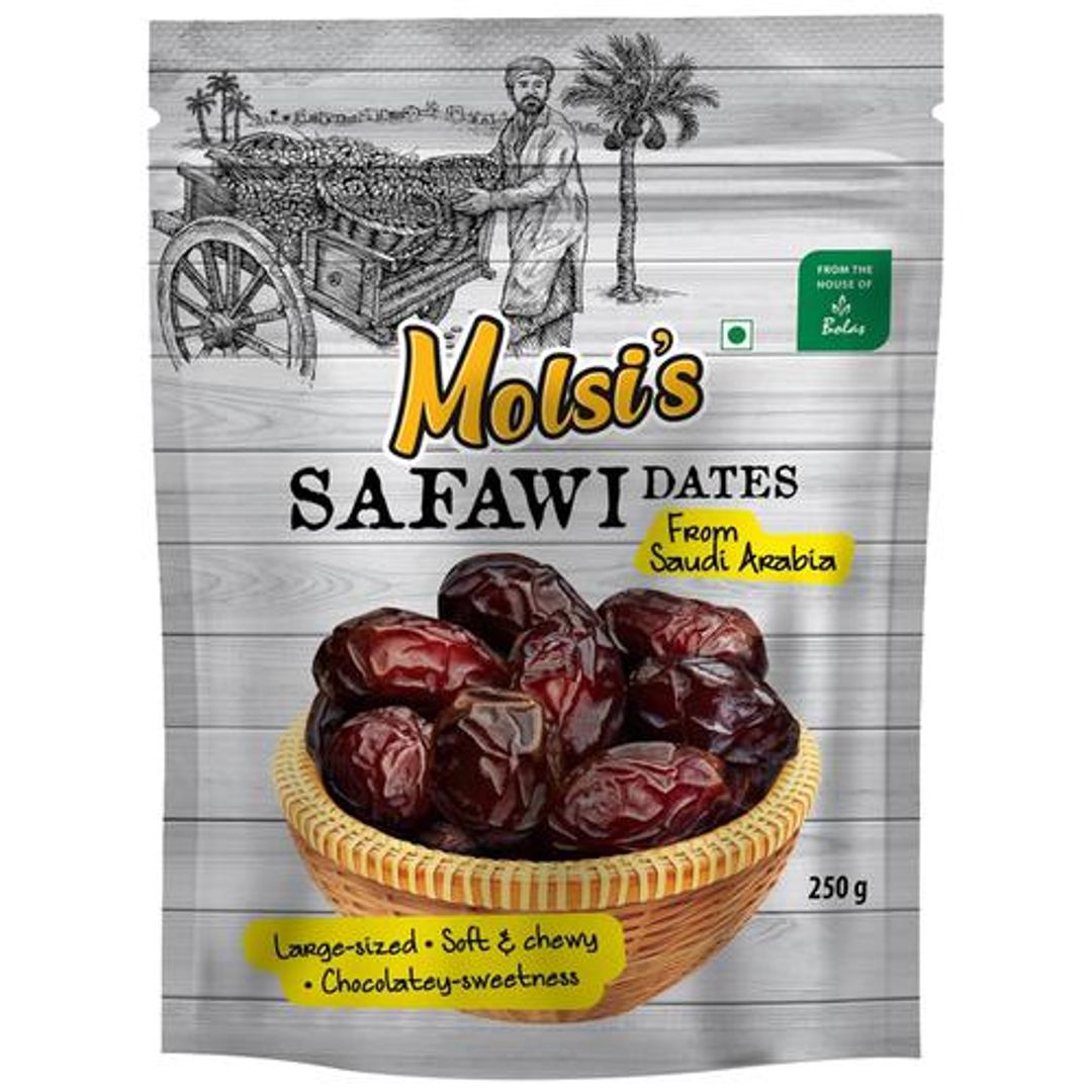 Safawi Dates - Large Sized, Soft & Chewy, Chocotaley Sweetness