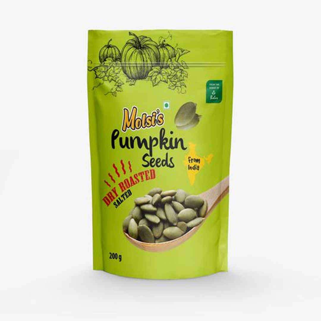 Pumpkin Seeds - Dry, Salted & Roasted, Rich In Fiber & Anti-oxidants, Improves Sleep