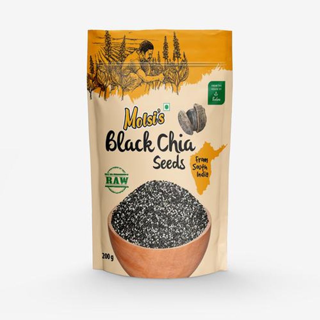 Black Chia Seeds - Rich Omega-3 Fatty Acids & Calcium, Lowers Blood Pressure