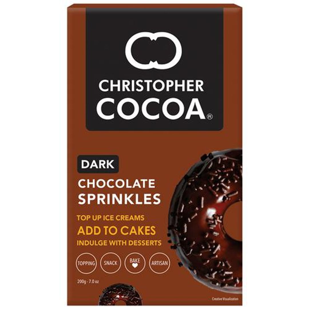 Dark Chocolate Sprinkles - For Cup Cakes & Desserts