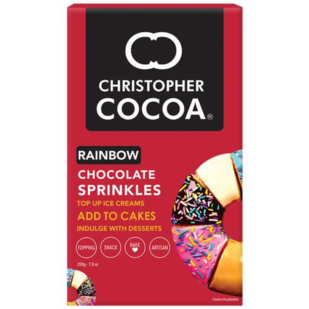 Rainbow Chocolate Sprinkles - For Cup Cakes & Desserts