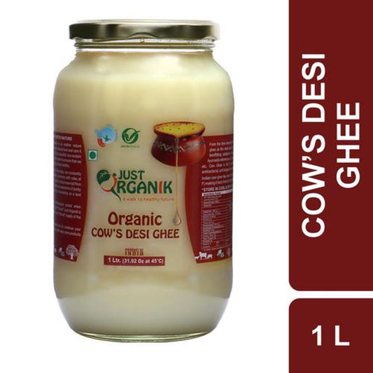 Organic Cow Desi Ghee - 100% Natural, Smooth Texture, Pure Quality