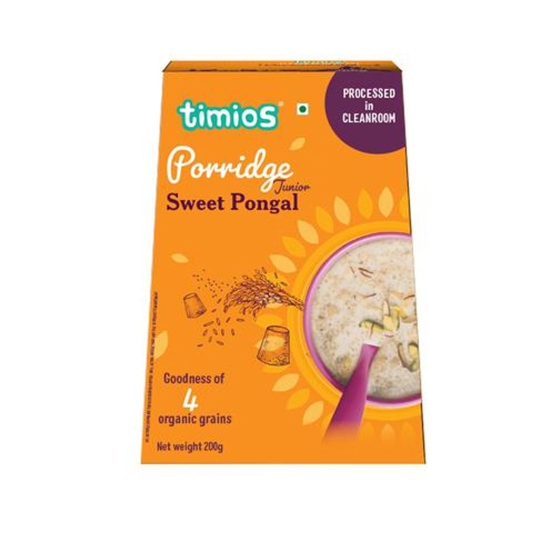 Porridge Junior Sweet Pongal - Goodness Of 4 Organic Grains, Rich In Protein & Fibre, Easy To Digest