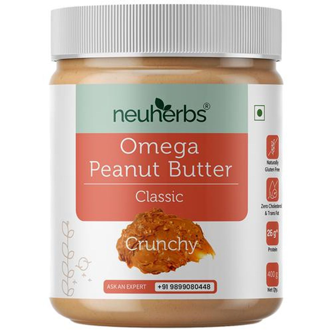 Classic Peanut Butter - Crunchy, With Omega-3, Gluten Free, 26 g Protein, NON-GMO