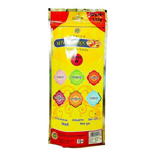 Nitya Pooja Incense Sticks - 6 In1 Agarbatthies, For Positive Atmosphere, Daily Prayers