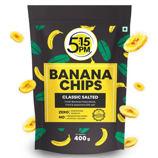 Yellow Banana Chips Snacks - Classic Salted Flavour, No Preservatives Added