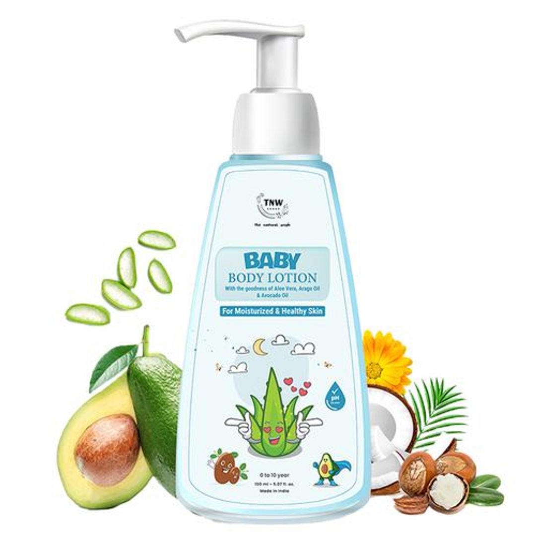 Moisturising Baby Body Lotion - Aloe Vera, Argan & Avocado Oil, For Soft, Supple Skin