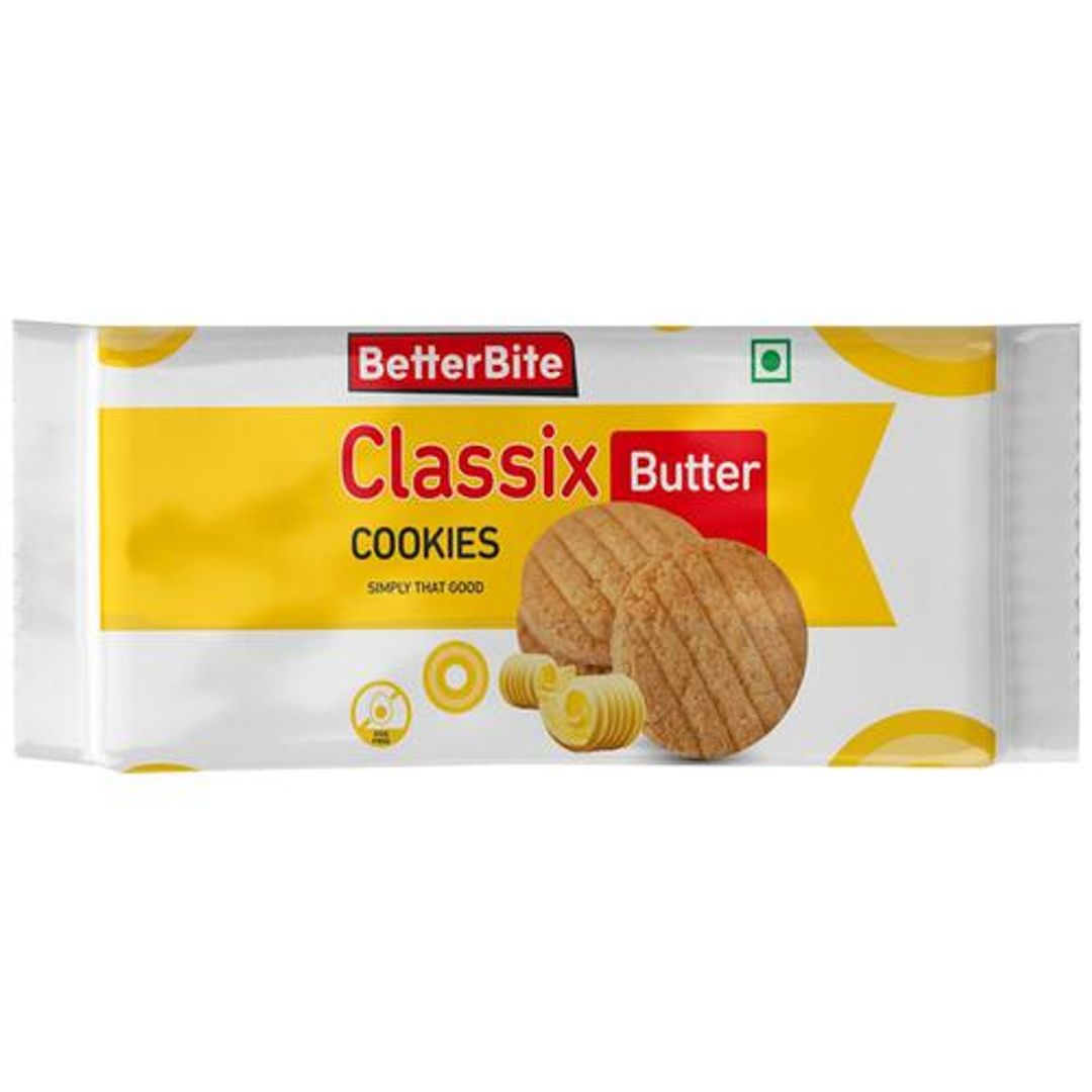 Classix Butter Cookies - Eggless, Rich, Crispy & Crunchy, Tea Time Snack