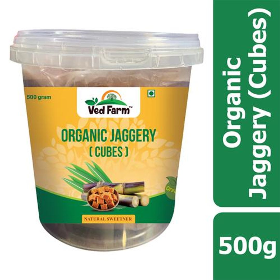 Organic Jaggery Cubes - Natural Sweetener, Rich In Calcium, Boosts Immunity, Chemical Free