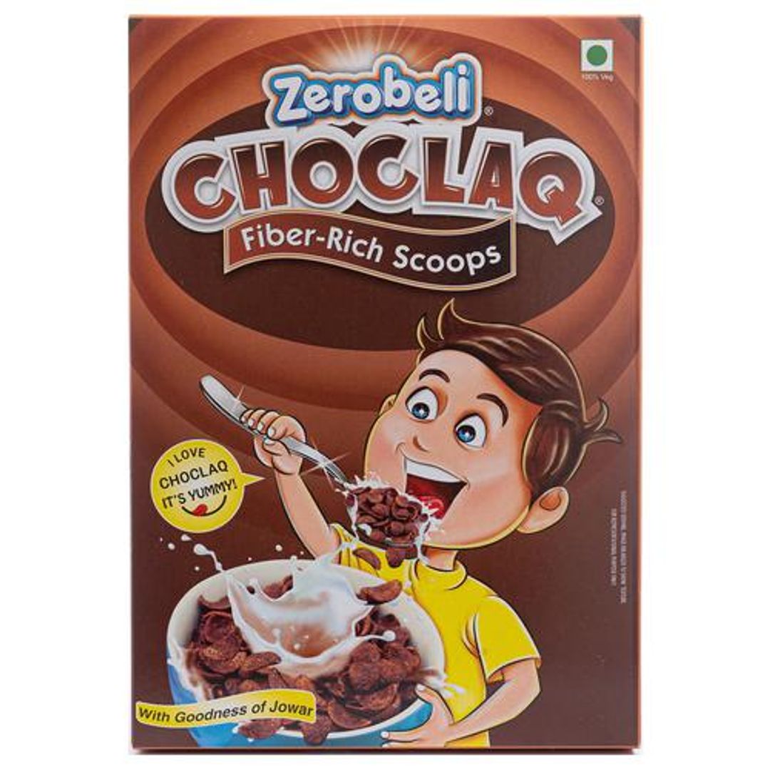 Choclaq Choco Flakes - Fiber-Rich Scoops, Real Chocolaty Taste