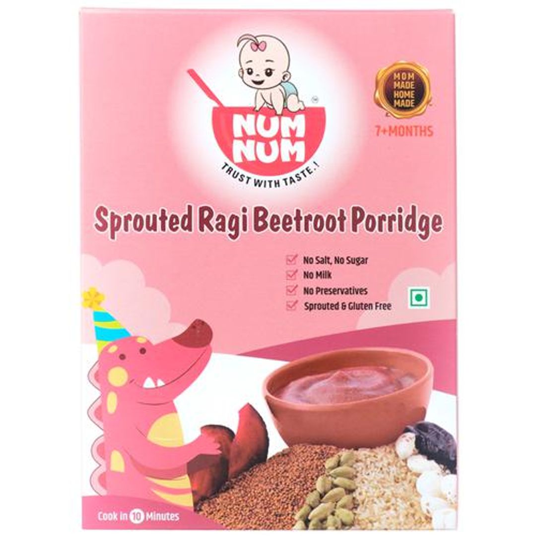 Sprouted Ragi Beetroot Porridge - Provides Energy, For Babies Above 7 Months