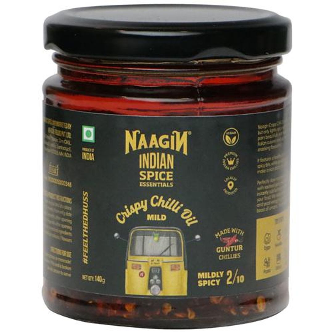 Indian Spice Essentials - Crispy Chilli Oil, Mild, Premium, Vegan, No Added Sugar