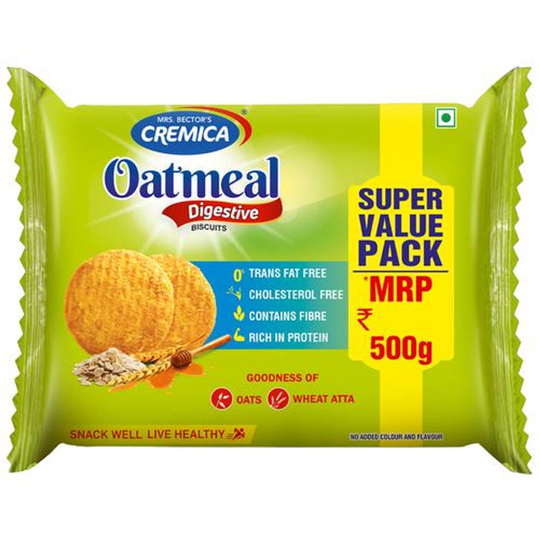 Oatmeal Digestive Biscuits - Trans Fat, Cholesterol Free, Fibre Rich