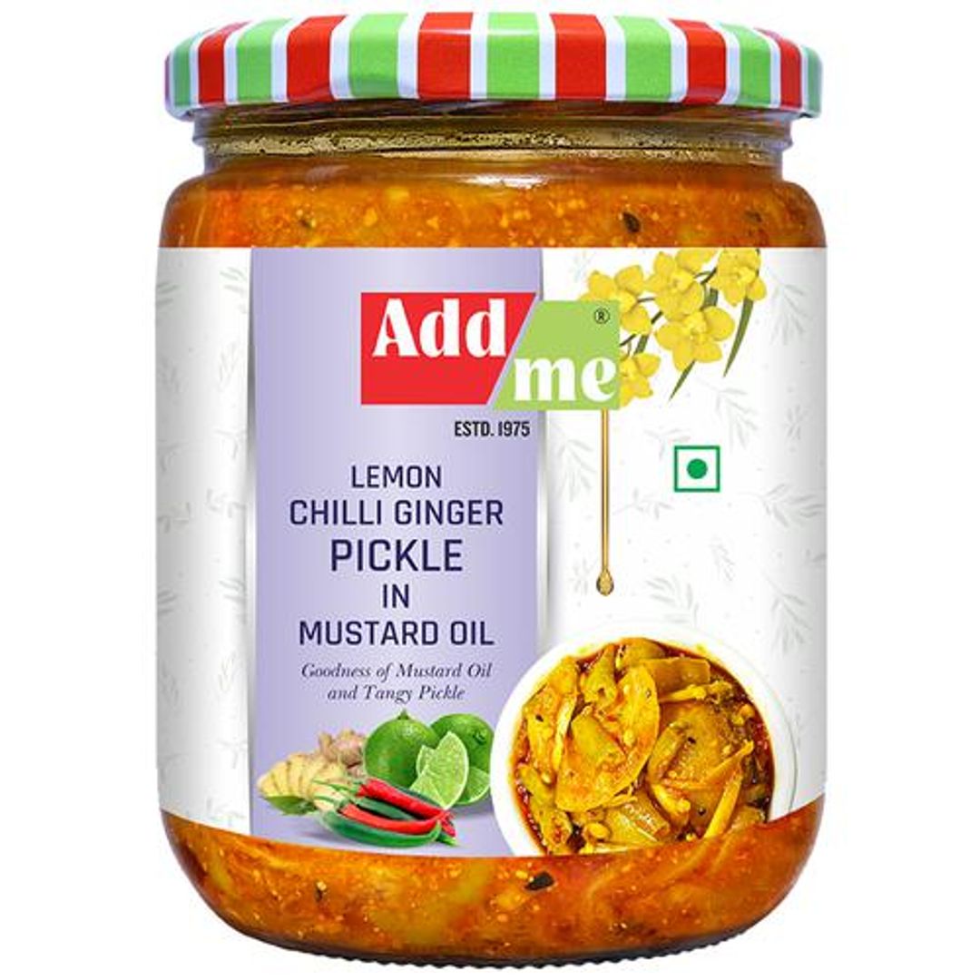 Lemon Chilli Ginger Pickle - In Mustard Oil, Tangy Flavour