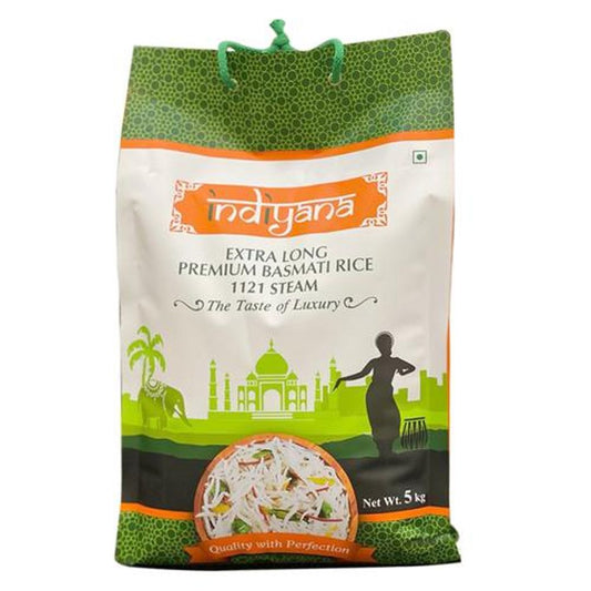 Premium Basmati Rice - Steam, Extra Long Grains, Pure, Aromatic, GMO-Free