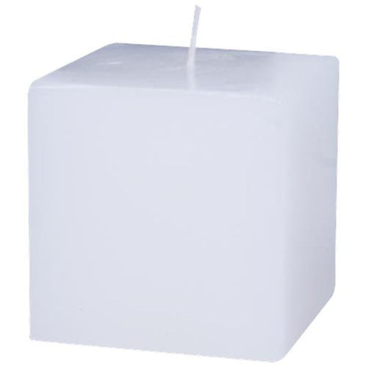 Pillar Candle - Square, White, 7 By 7 cm