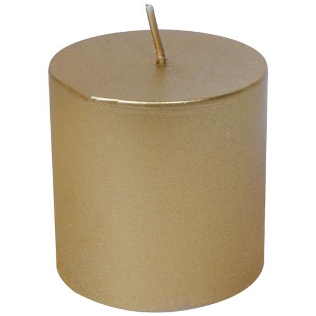 Pillar Candle - Golden, 6 By 6 cm, Superior Quality