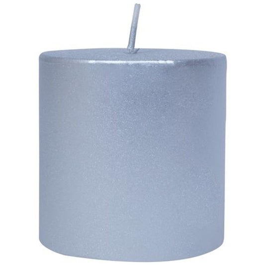 Pillar Candle - Silver, 6 By 6 cm , Superior Quality