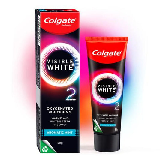 Visible White O2, Teeth Whitening Toothpaste, Aromatic Mint, Active Oxygen Technology, Enamel Safe Teeth Whitening Product