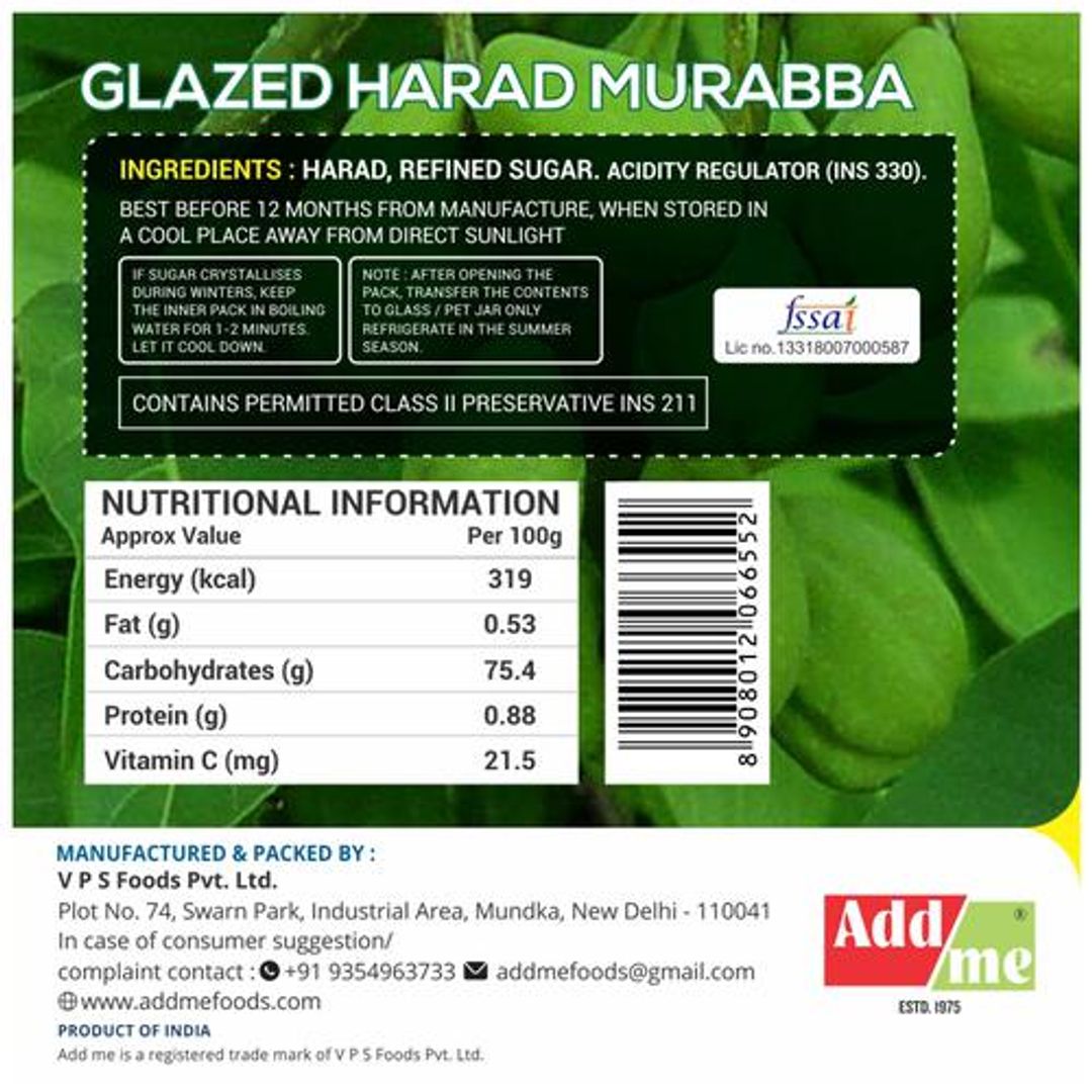 Glazed Harad Murabba - Handmade, Healthy, Rich In Nutrients, Boosts Immunity