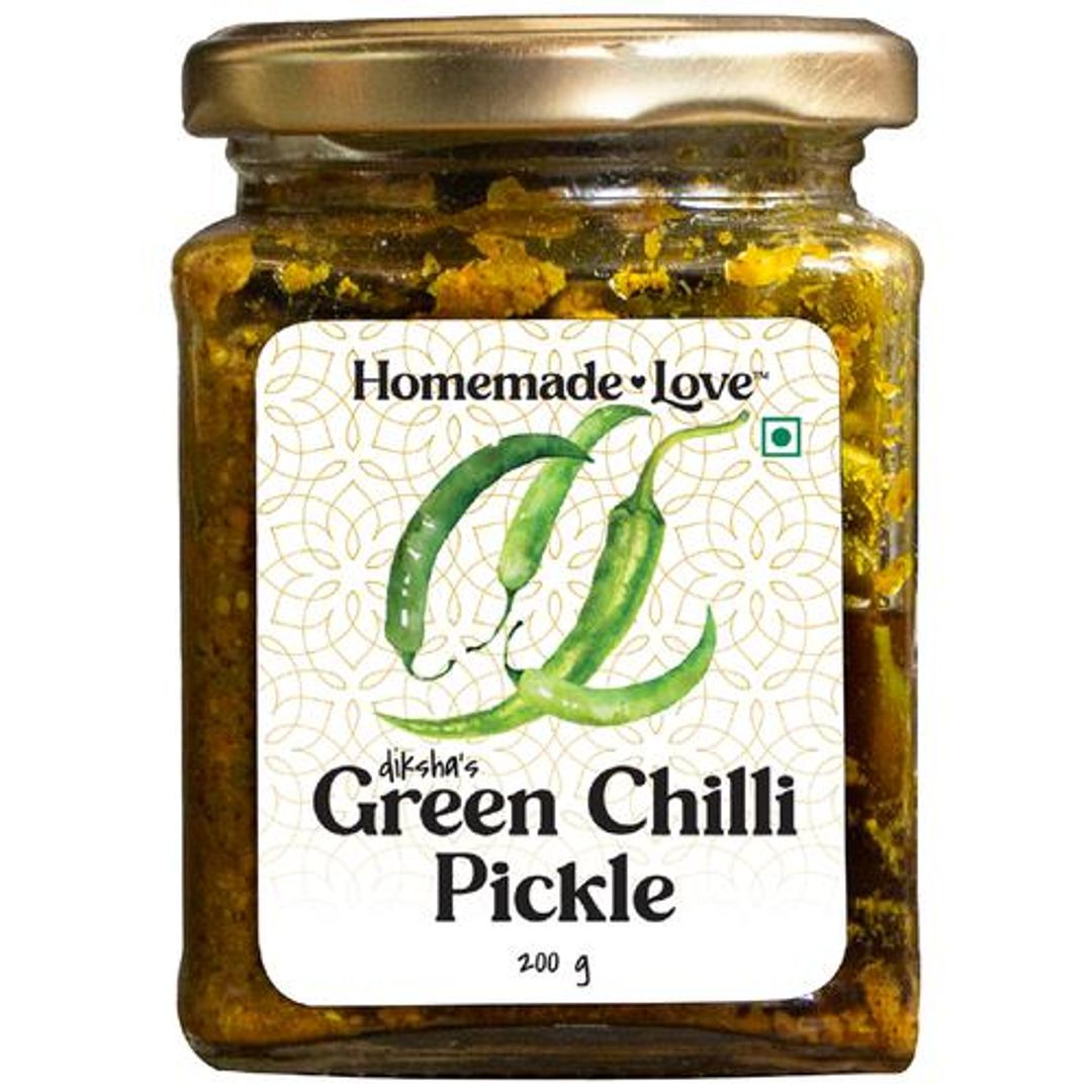 Green Chilli Pickle - Spicy Hot & Sweet Taste