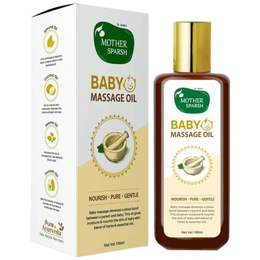 Baby Massage Oil - With 18 Herbal Extracts, Pure & Gentle, Nourishes Skin