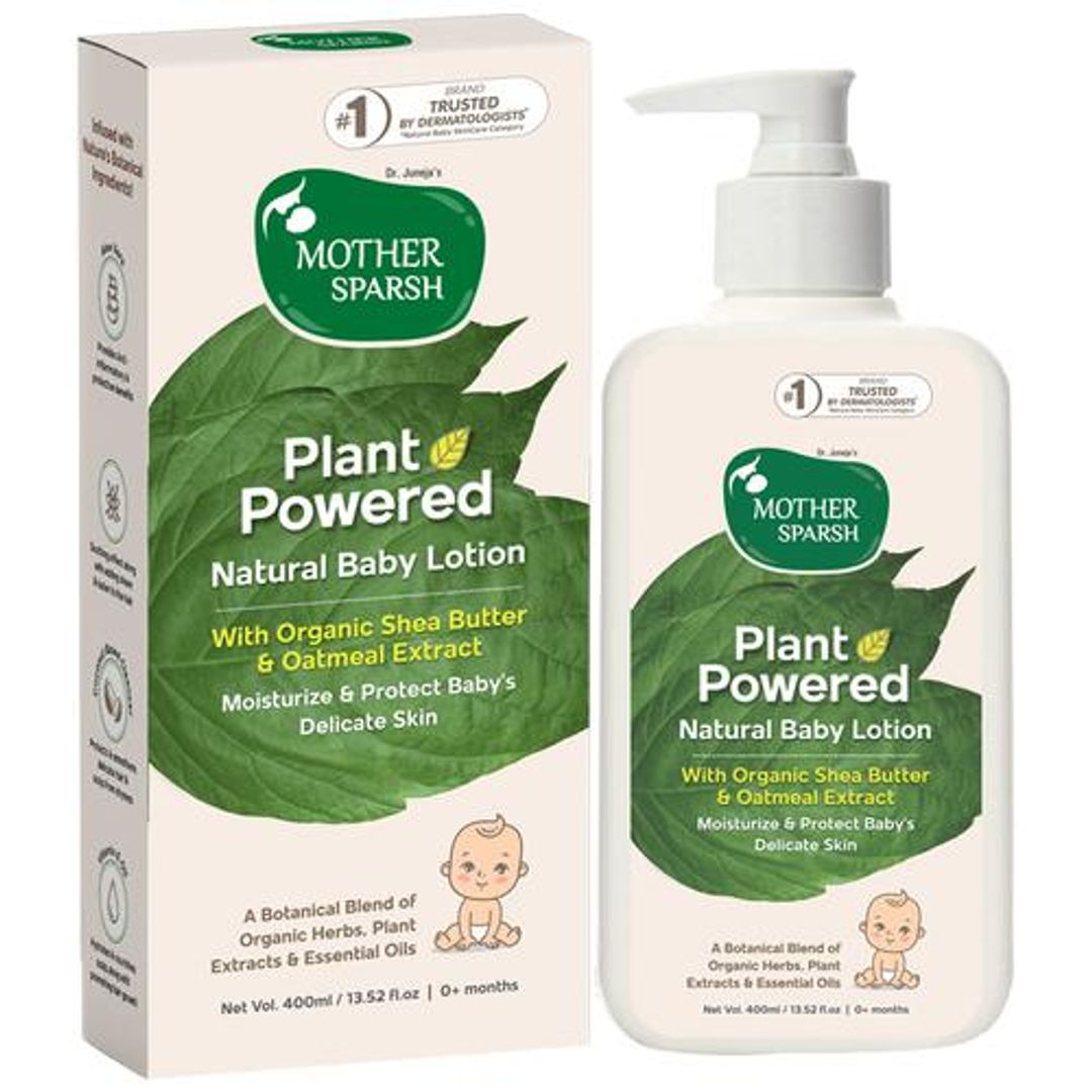 Plant-Powered Natural Baby Lotion - Organic Shea Butter & Oatmeal Extract, Moisturises Skin