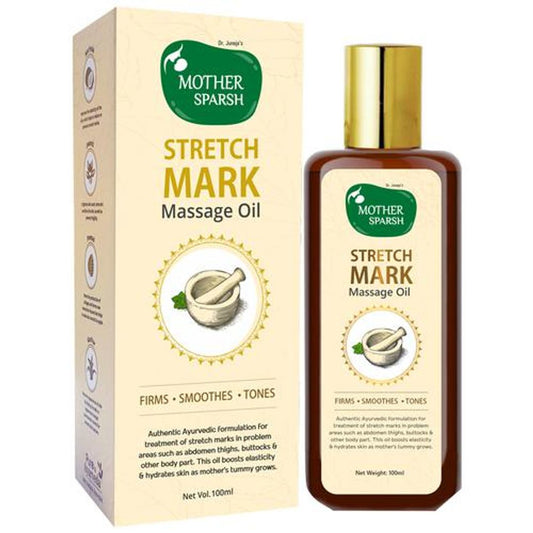 Stretch Mark Massage Oil - Herbal Blend, Ayurvedic, Removes Scars & Hydrates Skin