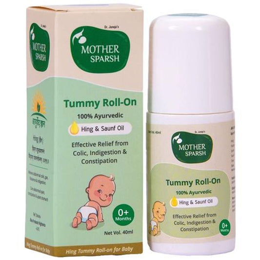 Tummy Roll-On Baby Hing & Saunf Oil - 100% Ayurvedic, Helps Relief Colic, Digestion