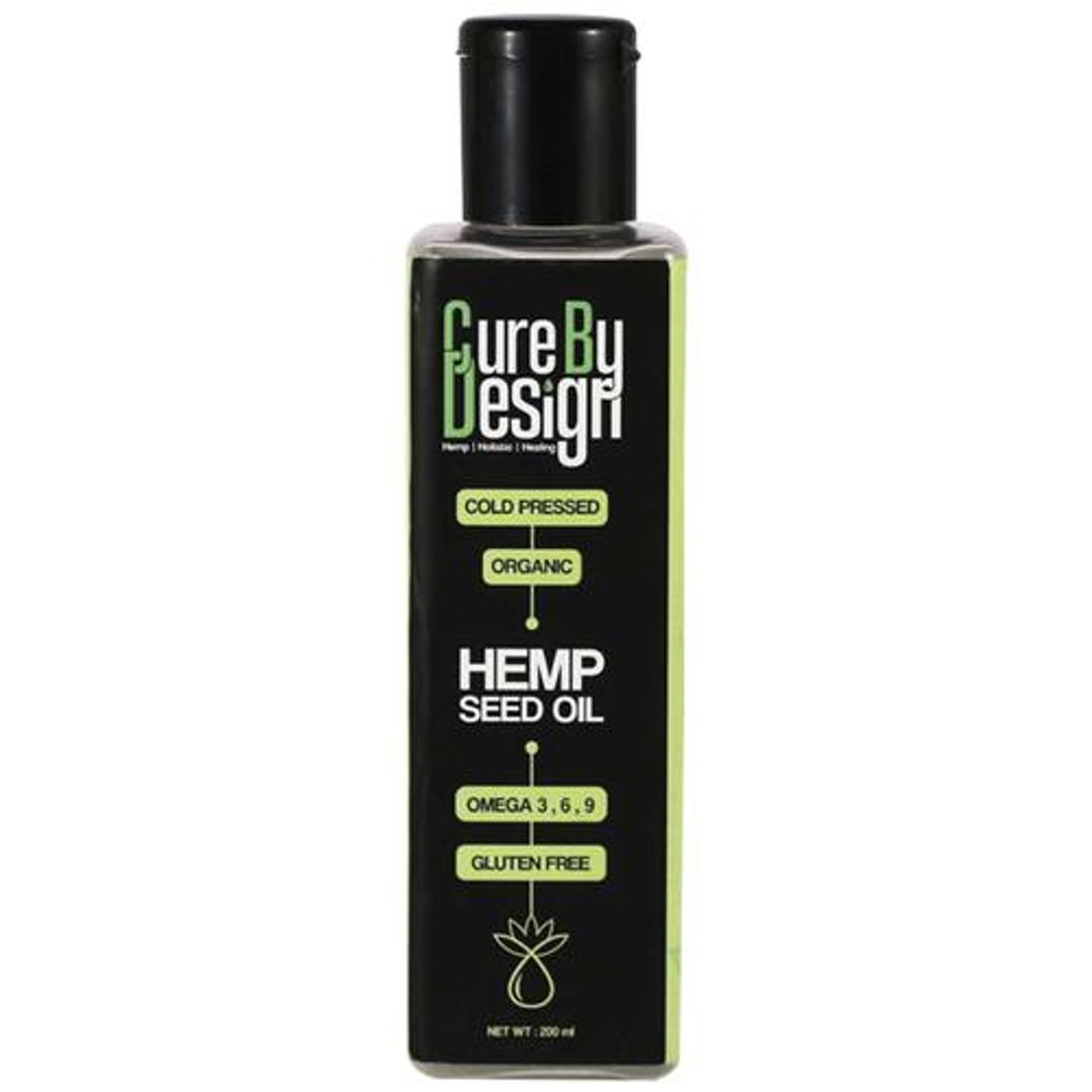 Hemp Seed Oil - Cold Pressed, Organic, Rich In Omega 3,6,9, Boosts Immunity,